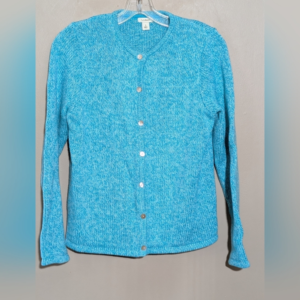 L.L. Bean Cardigan, Size:Small, Color:Blue